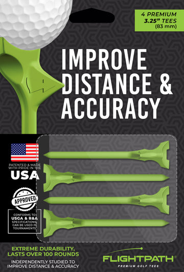 FlightPath Green Golf Tees Pack of 4