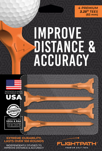 FlightPath Orange Golf Tees Pack of 4