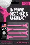 FlightPath Pink Golf Tees Pack of 4