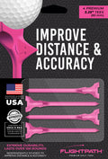 FlightPath Pink Golf Tees Pack of 4