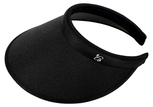 Black April Wide Brim Clip Visor