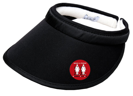 Women's Golf Day Black Slide On Visor