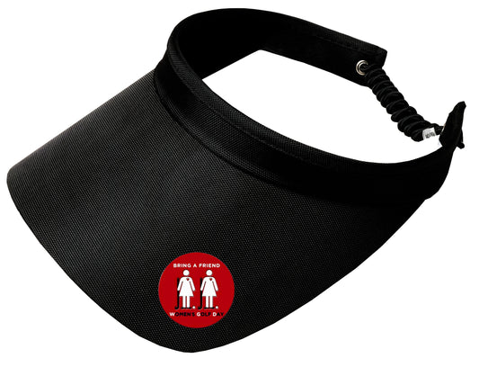Women's Golf Day Black Solid Coil Visor