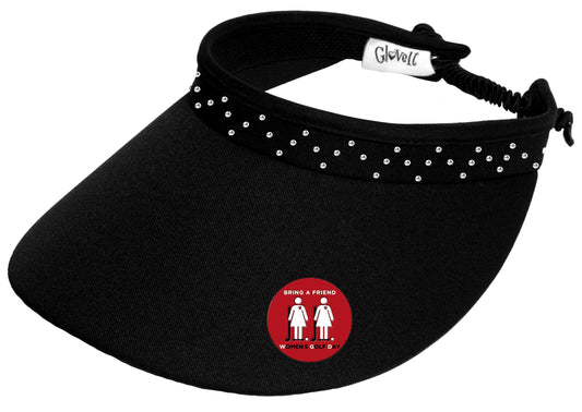 Women's Golf Day Black Bling Coil Visor
