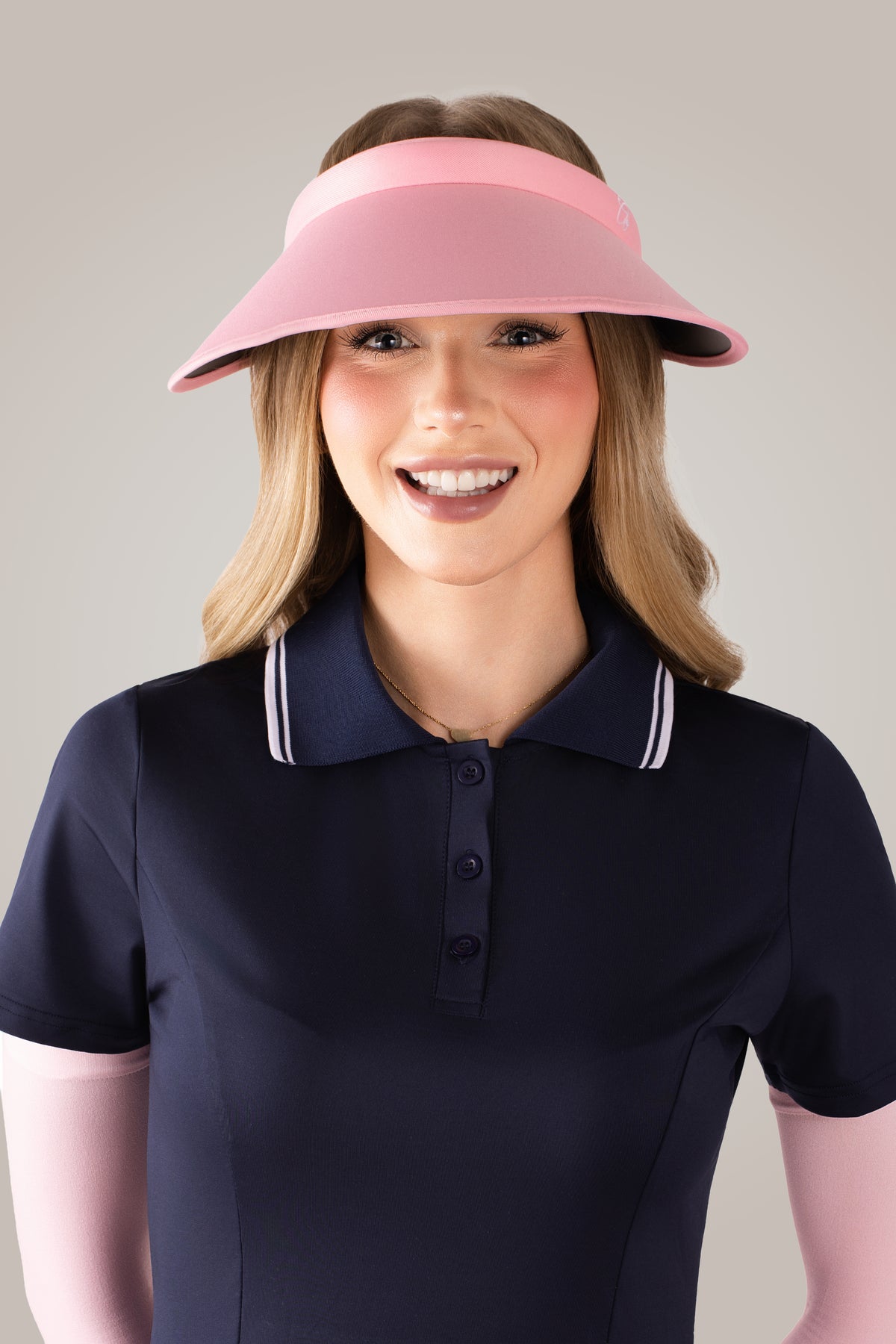 April Viser Pink Solid Clip On Visor - April by Glove It Womens Trendy Golf Accessories