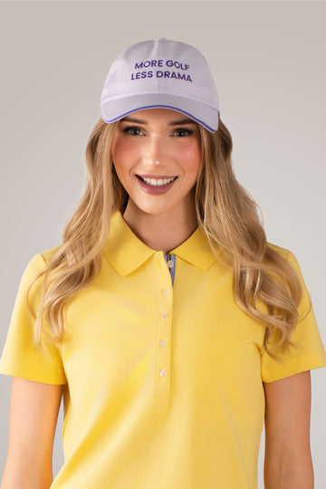 More Golf Less Drama Ball Cap in Lavender