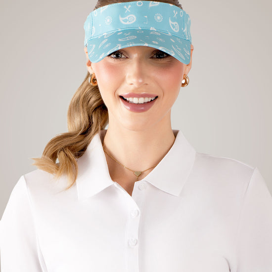 April Viser Aqua Sport Visor - April by Glove It Womens Trendy Golf Headwear ...
