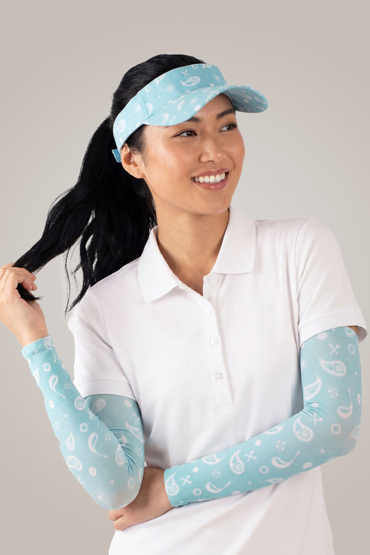 Arm Sun Sleeves UV Protection Aqua Blue