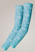 UV Protection Sun Sleeves in Aqua Blue - 1 Pair