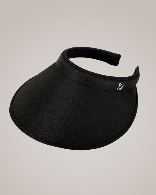 Black Wide Brim Slide On Visor