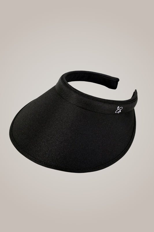 Black Wide Brim Slide On Visor