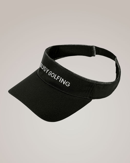 Black Busy Golfing Sport Visor