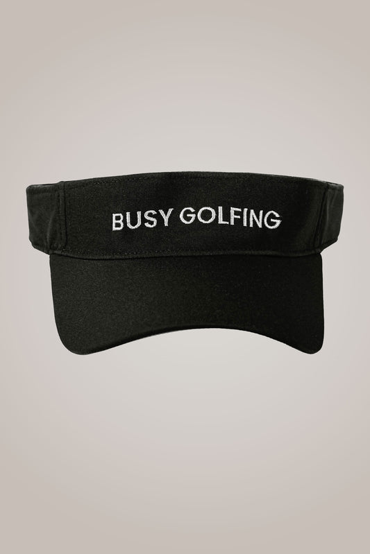 Black Busy Golfing Sport Visor