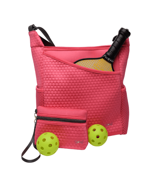 Coral Neo Tote Bag + Wristlet