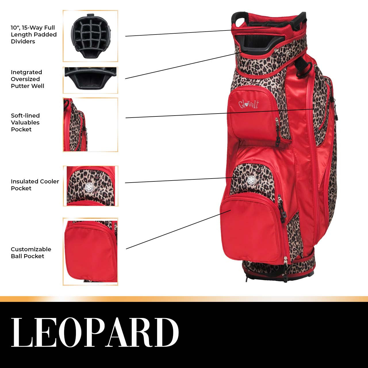 Glove It Leopard Golf on sale Bag