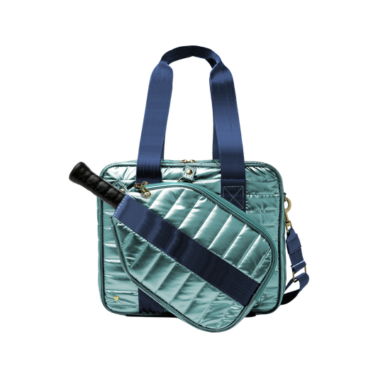 Teal Pickleball Detachable Tote Bag