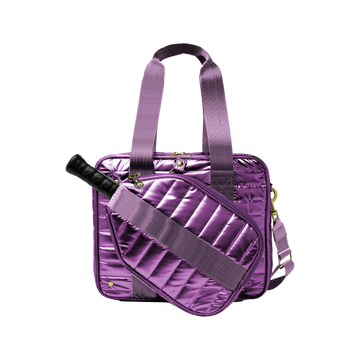 Purple Pickleball Detachable Tote Bag