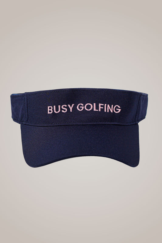 Navy Busy Golfing Sport Visor