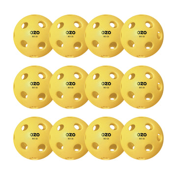 OZO Pickleball Indoor Balls 12-Pack Yellow