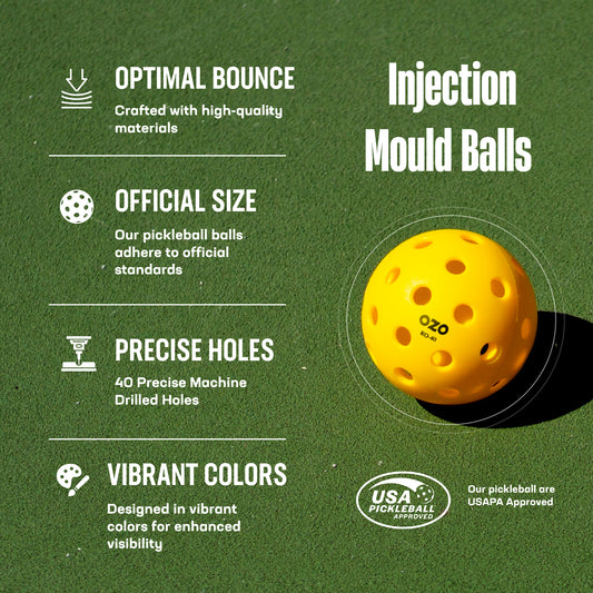 OZO Pickleball Outdoor Balls 36-Pack Yellow