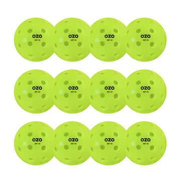 OZO Pickleball Outdoor Balls 12-Pack Green
