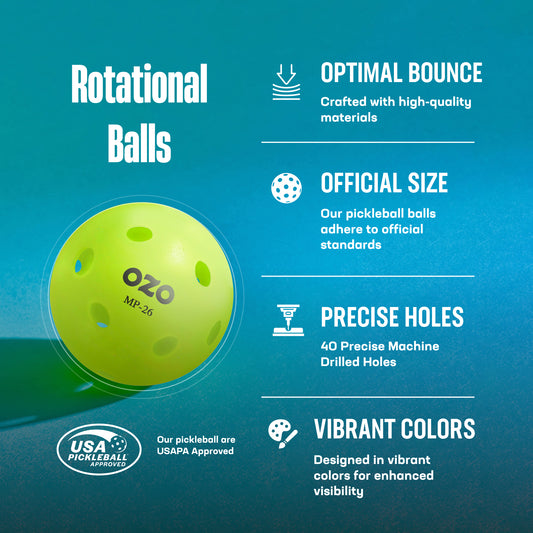 OZO Pickleball Indoor Balls 12-Pack Green