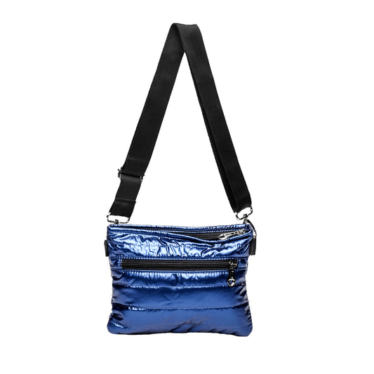 Navy Padded Crossbody Belt Bag