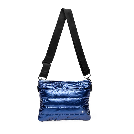 Navy Padded Crossbody Belt Bag