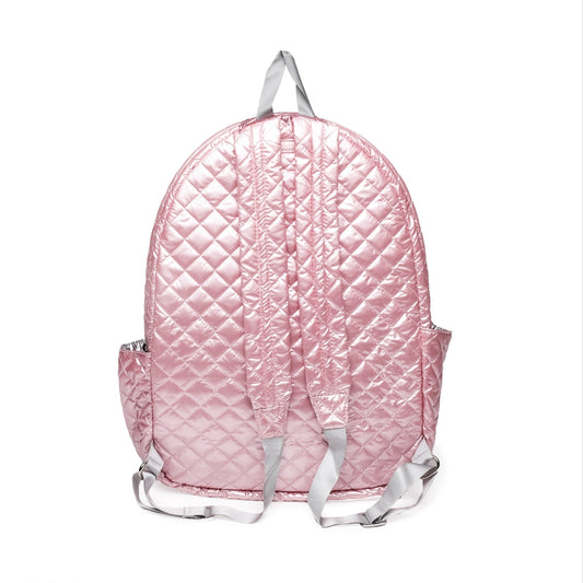 Pink Quilted Tennis Racquet Backpack