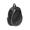 Black Quilted Tennis Racquet Backpack