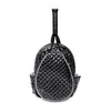 Black Quilted Tennis Racquet Backpack
