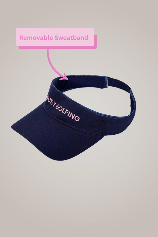 Busy Golfing Navy Sport Visor