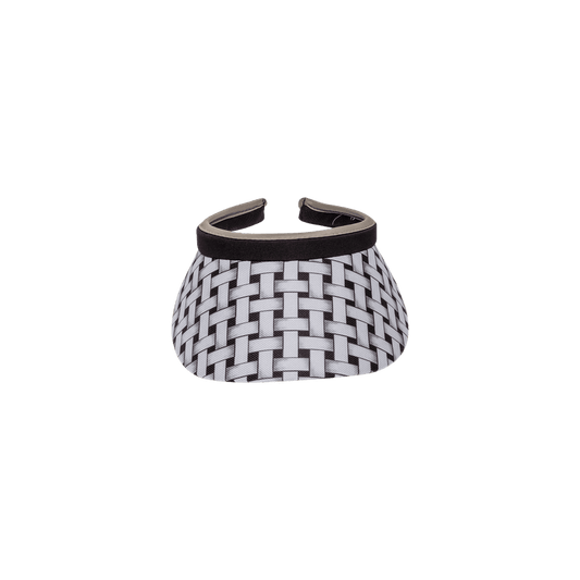 Shadow Weave Print And Solid Clip On Visors
