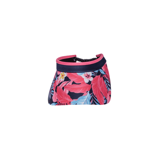 Tropicana Print And Solid Coil Visors
