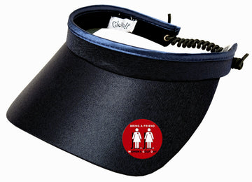 Women's Golf Day Navy Clear Dot Visor