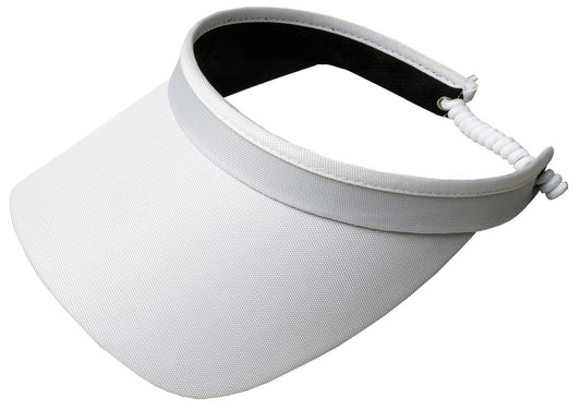 White Solid Coil Visor