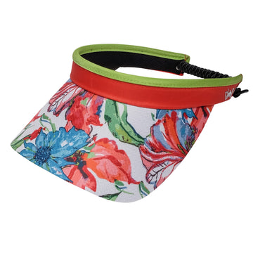 Margaritaville Urban Bleu Print And Solid Coil Visors