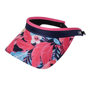 Tropicana Print And Solid Coil Visors