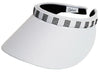 White Bling Crystal Square Slide On Visor