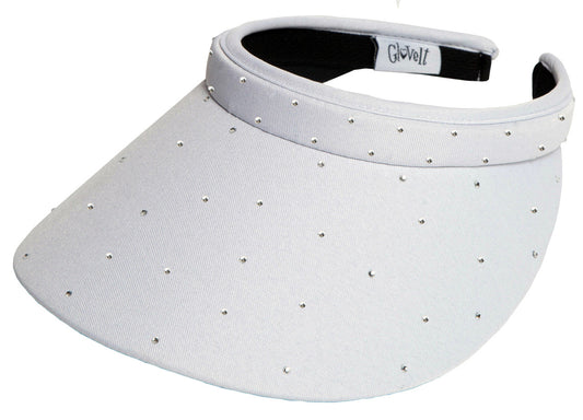 White Bling Slide On Visor