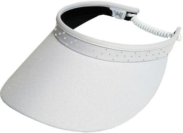 White Bling Coil Visor