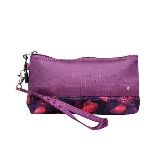 Butterfly Wings Wristlet with Removeable Strap
