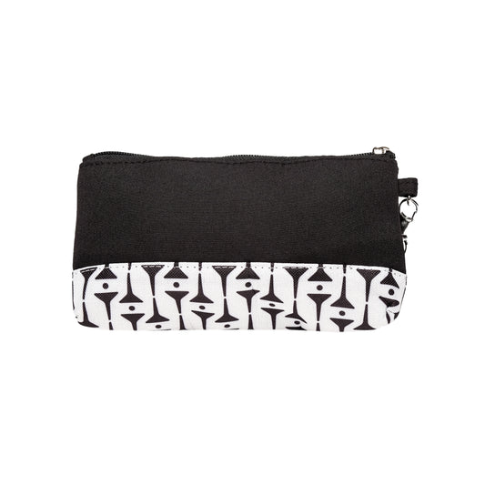 Black Tees Wristlet with Removeable Strap
