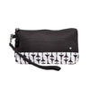 Black Tees Wristlet with Removeable Strap
