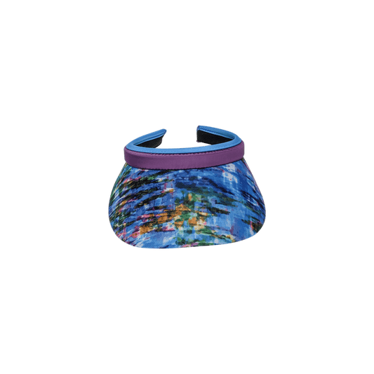 Waterfall Print And Solid Clip On Visors