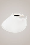 White Wide Brim Slide On Visor