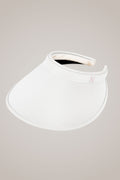 White Wide Brim Slide On Visor