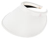 White April Wide Brim Clip Visor