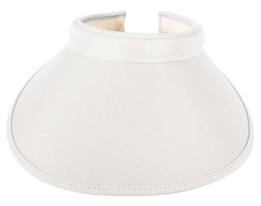 White April Wide Brim Clip Visor