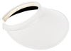 White April Wide Brim Clip Visor